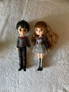 EUC Wizarding World 8" Harry Potter and Hermione Granger Fashion Dolls